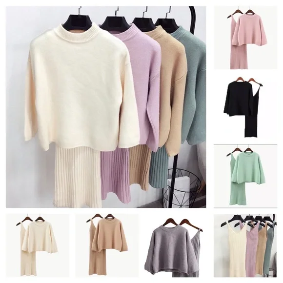 💜 Handmade Luxury Soft Sweater Dress - Picture 4 of 10